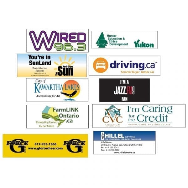 White Vinyl Bumper Stickers