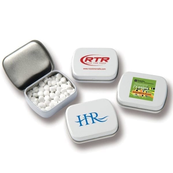 Custom Mini Hinged Tins with Power Mints - Image 2