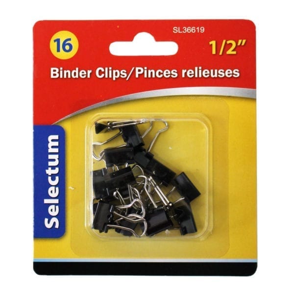 Wholesale 16-Pack Binder Foldback Clips ($0.09 each)