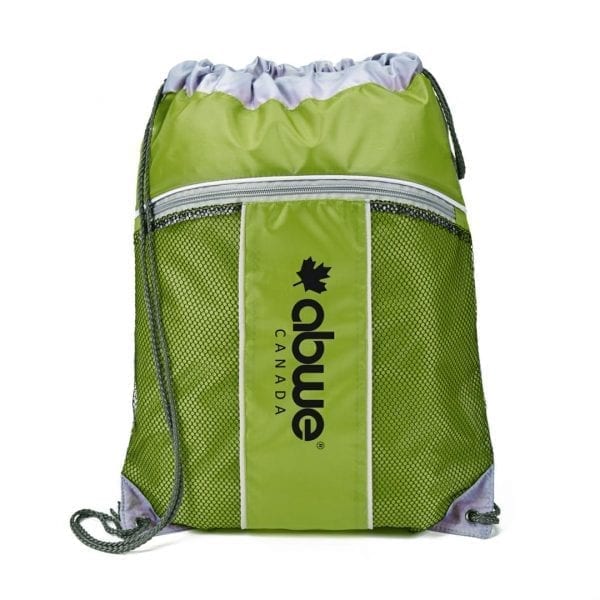 Two Tone Mesh & Nylon Cinch Bag - Image 7