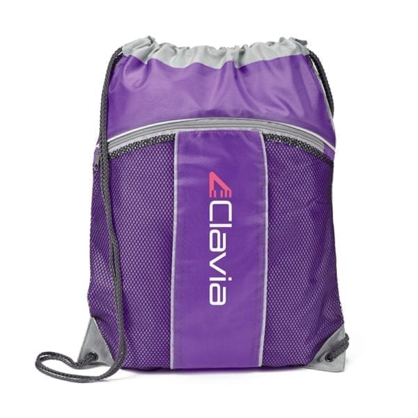 Two Tone Mesh & Nylon Cinch Bag - Image 10