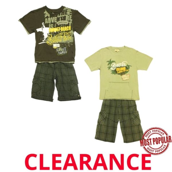 Wholesale Boy's Short And Tee Set ( Size 9-14 )