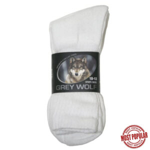 Wholesale Men’s White Crew Sport Socks 3 Pair Pack ($1.00 each)