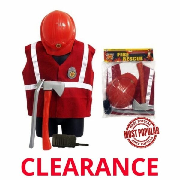 Wholesale Children's Fireman Dress Up Play Set
