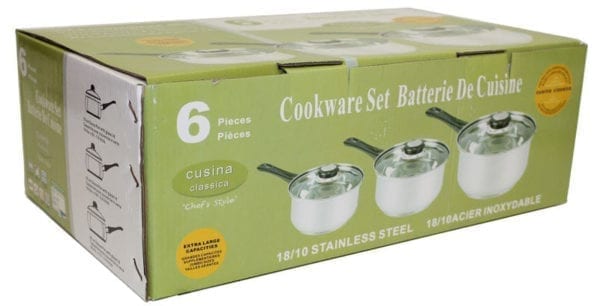 Wholesale Stainless Steel 6 Piece Cookware Set - Image 2