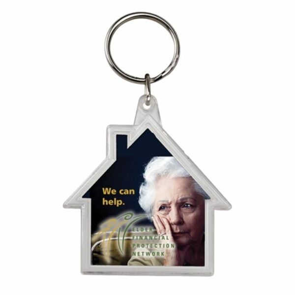 Custom House Shaped Crystal Keytag