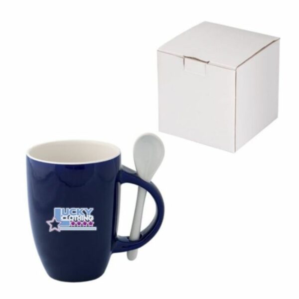 Custom Fuzion Two-Tone Mug with Spoon