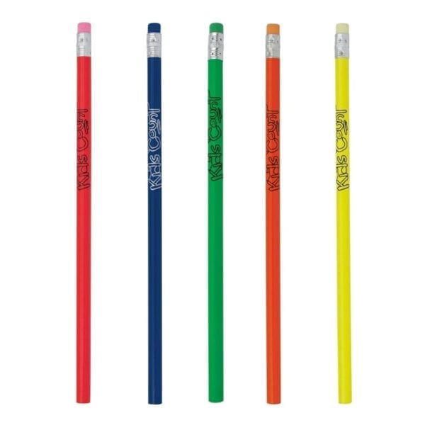 Neon Pencil with Matching Eraser