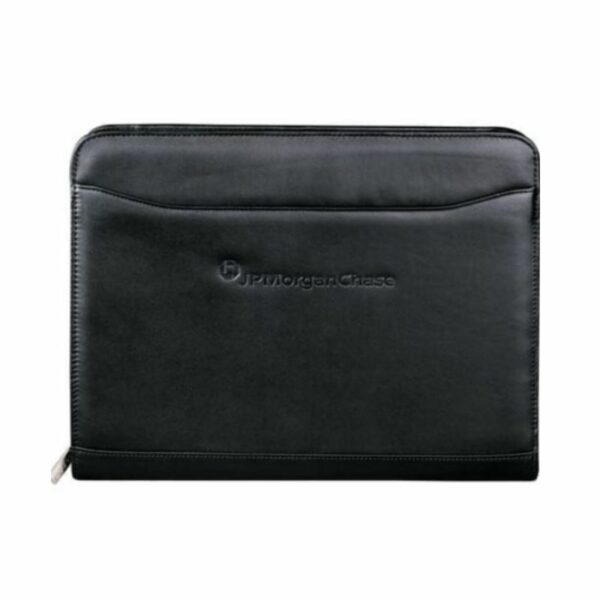 Custom Millennium Leather Zippered Padfolio
