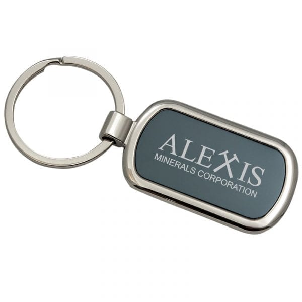 Two Tone Rectangular Keychain