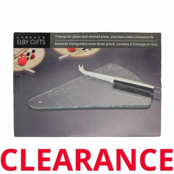 Wholesale Glass Cheese Board with Knife