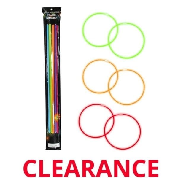Wholesale 25 Pack 22" Glow Stick Necklaces ($0.40 each)