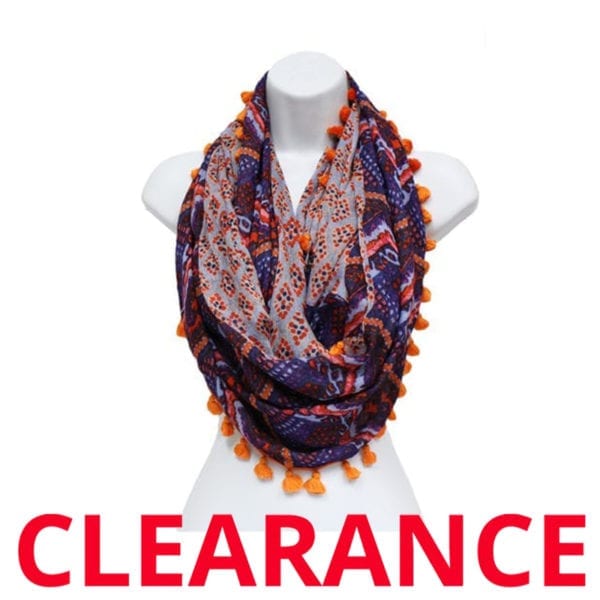 Wholesale Ladies' Infinity Pom-Pom Scarf