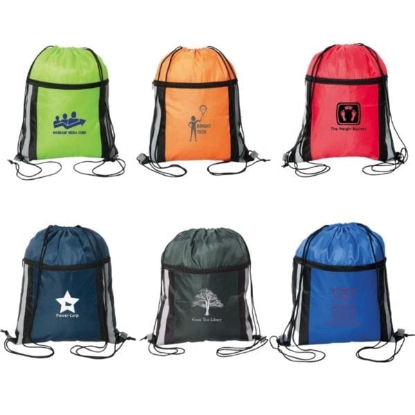 Custom Reflective Drawstring Cinch Bag
