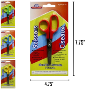 Wholesale Safety Scissors Blunt Tip Assorted Colours (5.5in)