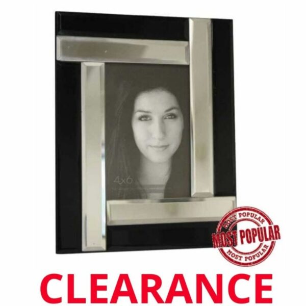 Wholesale 2-Tone Mirrored Picture Frame (Size 4" X 6")