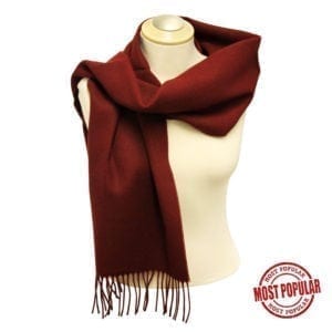 Wholesale Adult Solid Burgundy Fringe Scarf