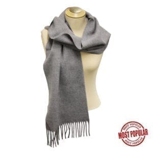 Wholesale Adult Solid Light Grey Fringe Scarf