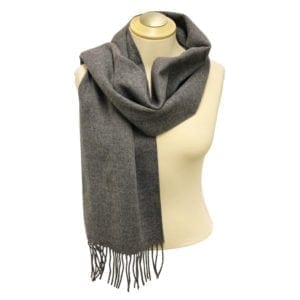 Wholesale Adult Solid Medium Grey Fringe Scarf