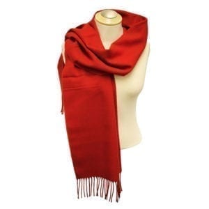 Wholesale Adult Solid Red Fringe Scarf