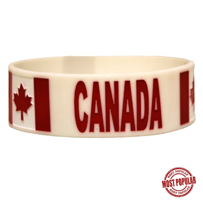 Wholesale Embossed Canada Silicone Bracelets Bargains Group