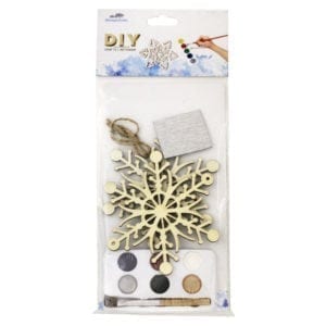 Wholesale DIY Wooden Christmas Snowflake Ornament - 2-Pack