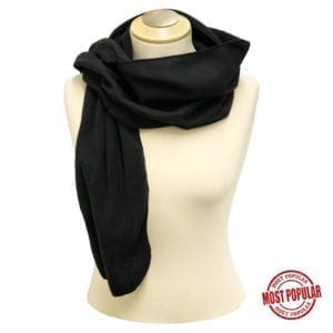 Wholesale Black Polar Fleece Scarf (12" X 63")