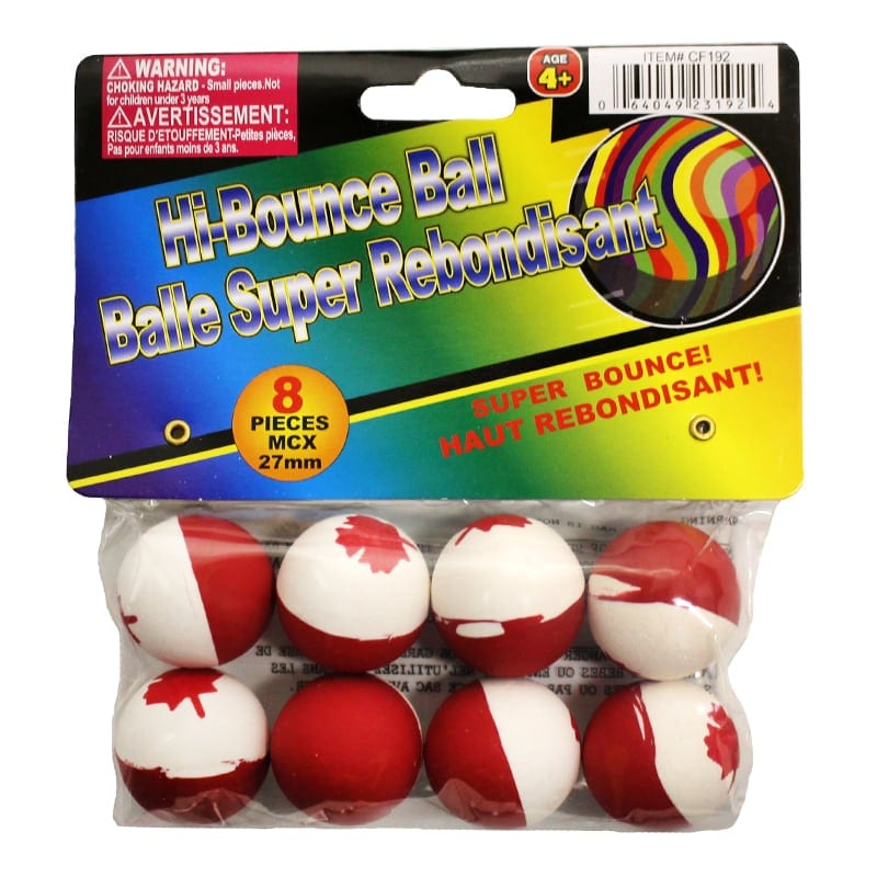 Wholesale 8Pack Canada Flag Bouncy Balls Bargains Group