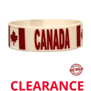 Wholesale Embossed Canada Silicone Bracelets