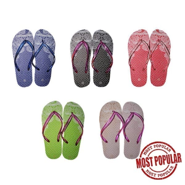 Wholesale Ladies' Flip Flops (Size 7-10) - Asst Colours