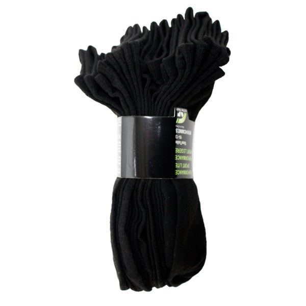 Wholesale Men's Low-Cut, Black Socks,  10-Pack - Size: 10-13 ($0.95 each) - Image 3