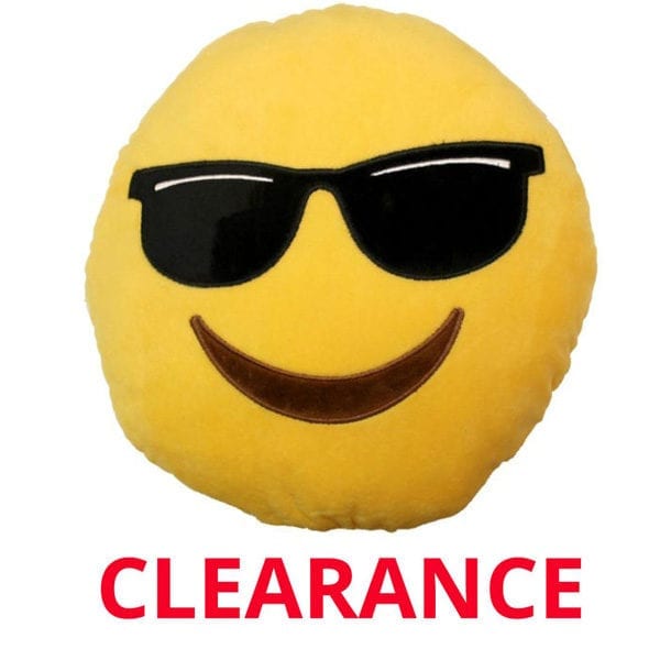 Wholesale Emoji Plush Pillow (Cool Face With Sunglasses)