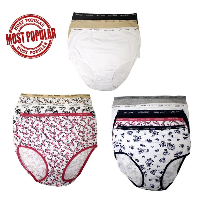 Print Wholesale Ladies Full Briefs Assorted Pattern Underwear (Size: S-XL)