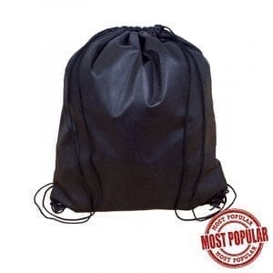 Wholesale Large Cinch Bag - Black