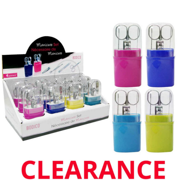 Wholesale Manicure Set - 4 Piece Set with Case