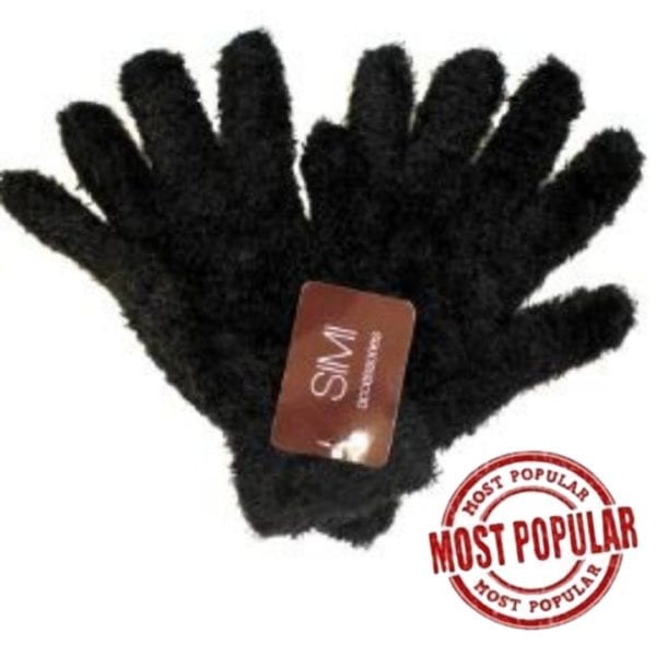 Wholesale Ladies/Teen Furry Feather Gloves