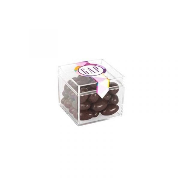 Gourmet Candy Cube with Dark Chocolate Almonds