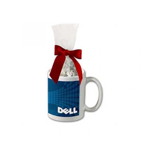 11 oz. Full Colour Mug with Imprinted Chocolate Buttons Mug Drop