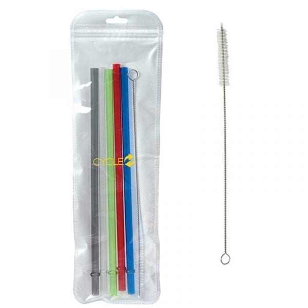 Ozone 9" Reusable Straws With Brush