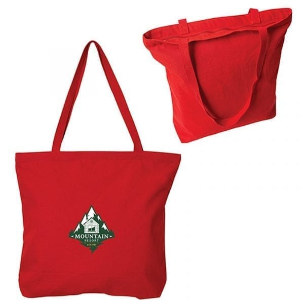 Valkaz Cotton Tote Bag With Zipper - Image 3