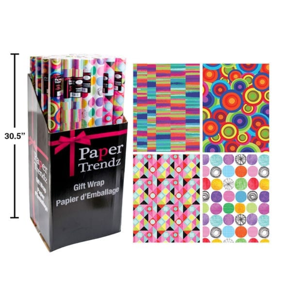 Wholesale Paper Trendz Graphic Gift Wrap - 15 Sqft. - Image 3
