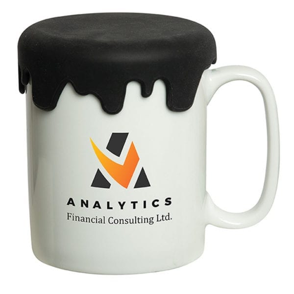 Charleston Porcelain Mug With Silicone Lid - (13 OZ.) - Image 6