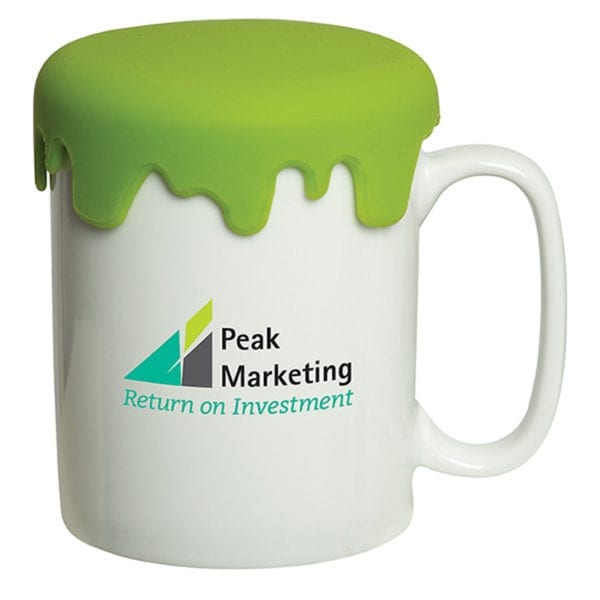 Charleston Porcelain Mug With Silicone Lid - (13 OZ.) - Image 5