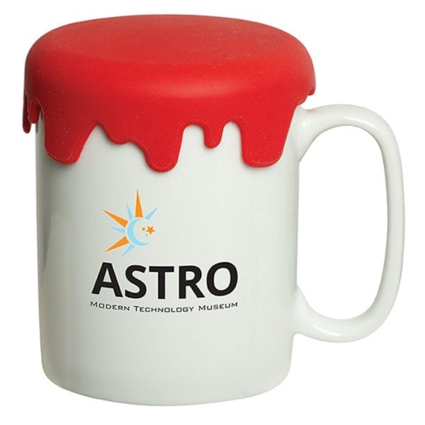 Charleston Porcelain Mug With Silicone Lid - (13 OZ.) - Image 3