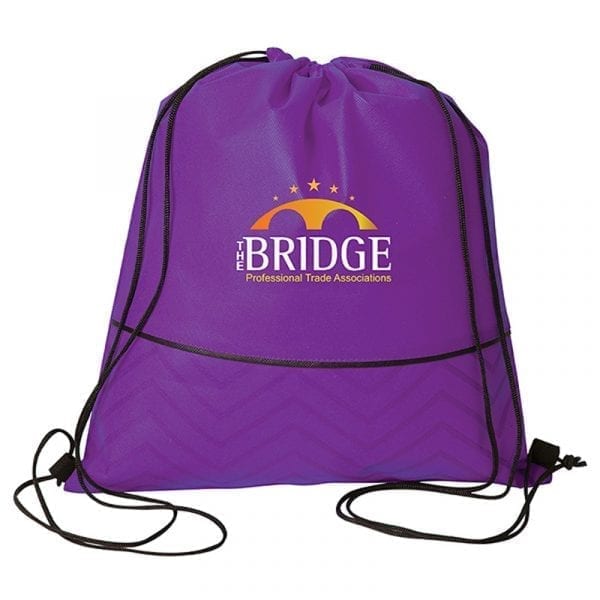 Custom Tonal Non Woven Drawstring Bag - Image 5