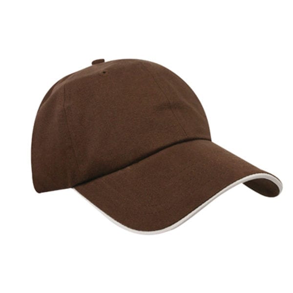 Mid-Weight Brushed Cotton Sandwich Peak Ball Cap - Image 7