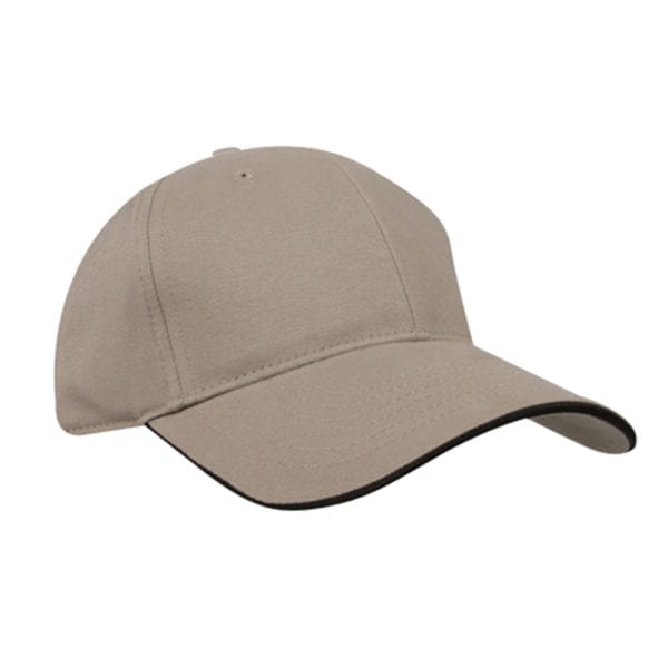Mid-Weight Brushed Cotton Sandwich Peak Ball Cap - Image 6