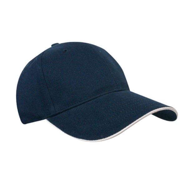 Mid-Weight Brushed Cotton Sandwich Peak Ball Cap - Image 5