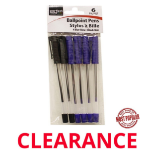 Wholesale 6-Pack Ballpoint Pens ($0.17 each)