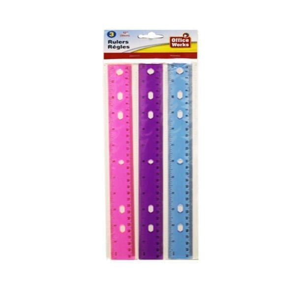 Wholesale 12" Ruler, 3-Pack ($0.75 Each) - Image 3